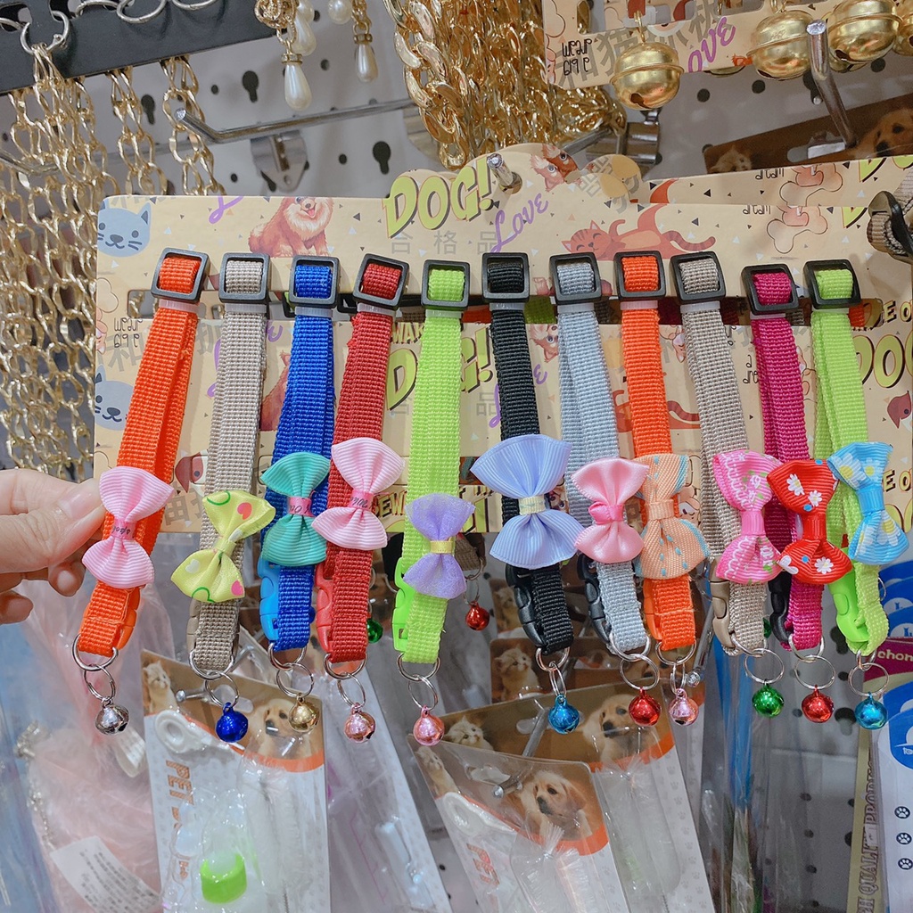 vòng cổ cho mèo chó hình thỏ hình nơ xinh xắn bông hoa