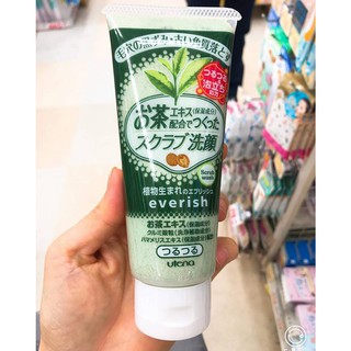 Sữa Rửa Mặt tẩy Tế bào chết Trà Xanh Utena 135g của Nhật Bản, Làm sạch và dưỡng da toàn diện