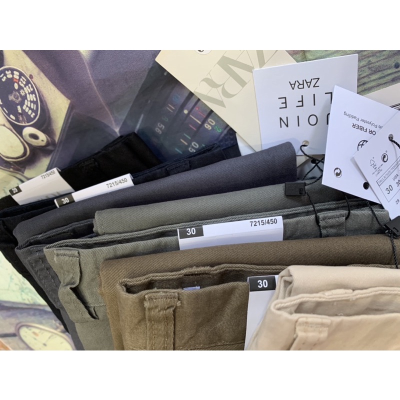 Quần dài kaki nam Zara côn From Slim fit