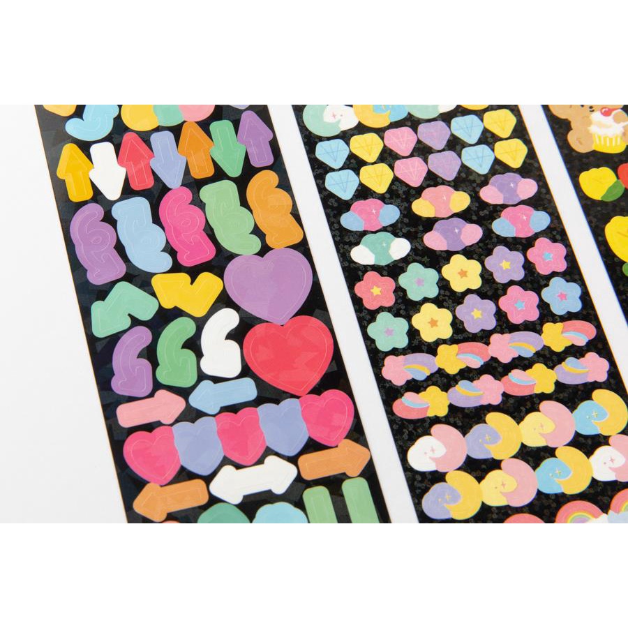 Set 9 Tấm Sticker ARTBOX Hàn Quốc Hologram Lấp Lánh Dễ Thương Purple