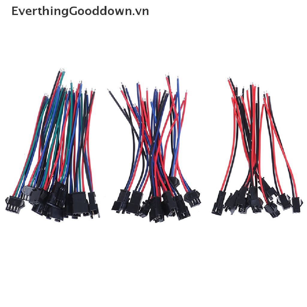 Set 5 Cặp Đầu Nối Dây Đèn LED 20cm 20cm 2Pin 3Pin 4Pin Chuyên Dụng
