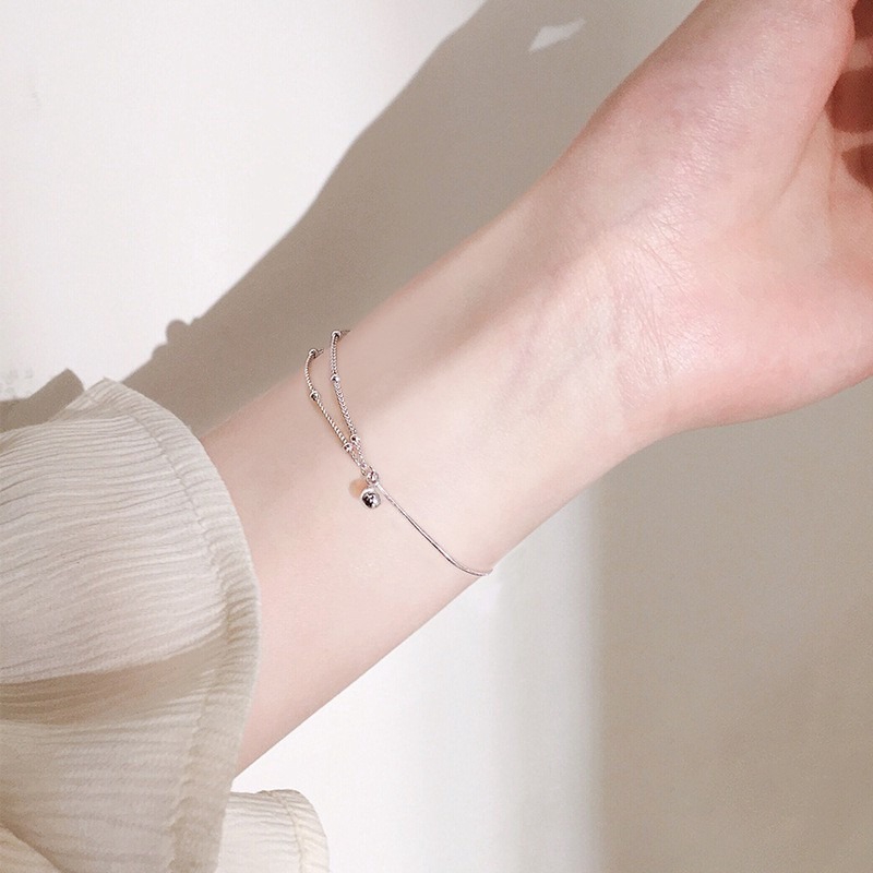 Vòng tay bạc S925 thời trang tinh tế đơn giản cho nữ