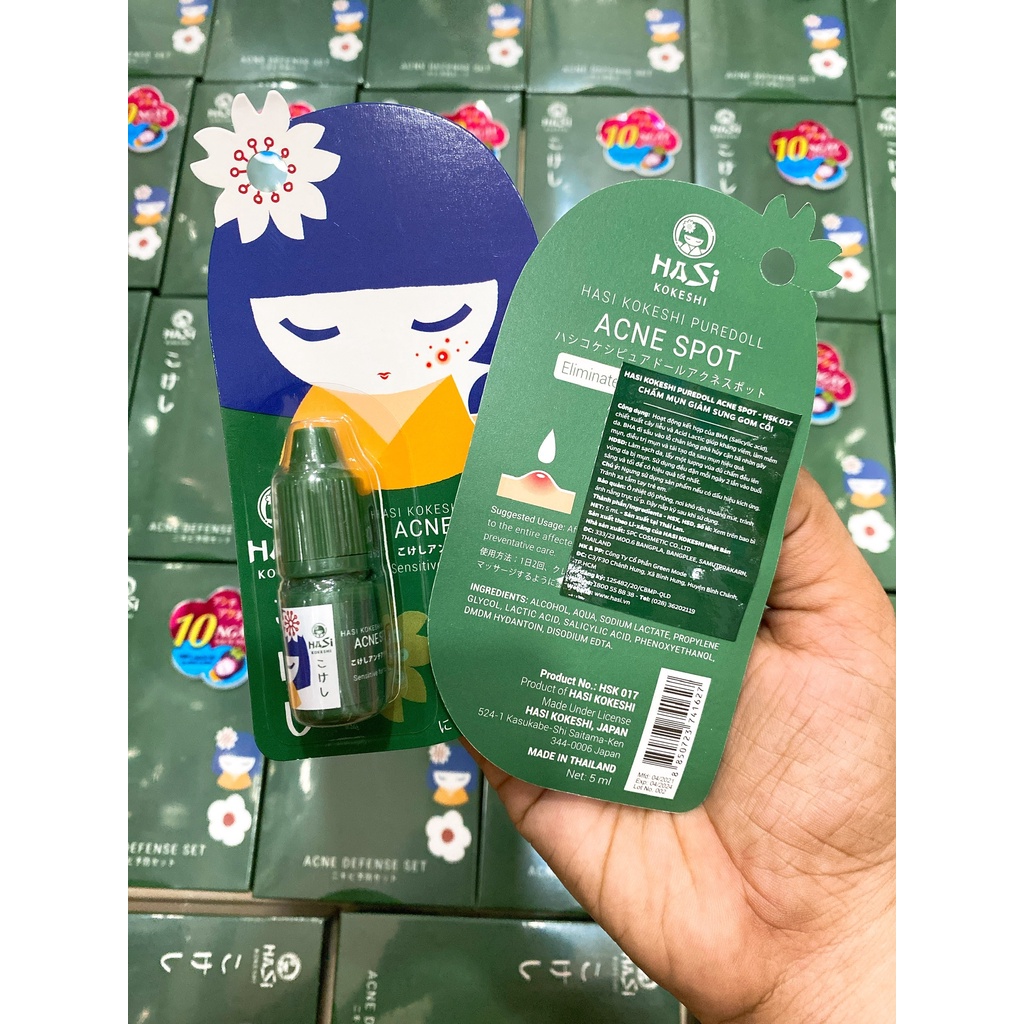 Chấm Mụn Hasi Kokeshi Giảm Sưng Và Gom Cồi Mụn Puredoll Acne Spot 5ml