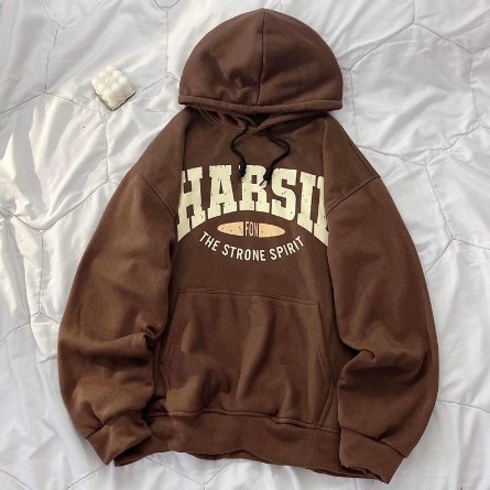 Áo hoodie nỉ bông HARSII màu TRẮNG/NÂU/XÁM CHÌ ❤️ Nam nữ unisex JEJUL