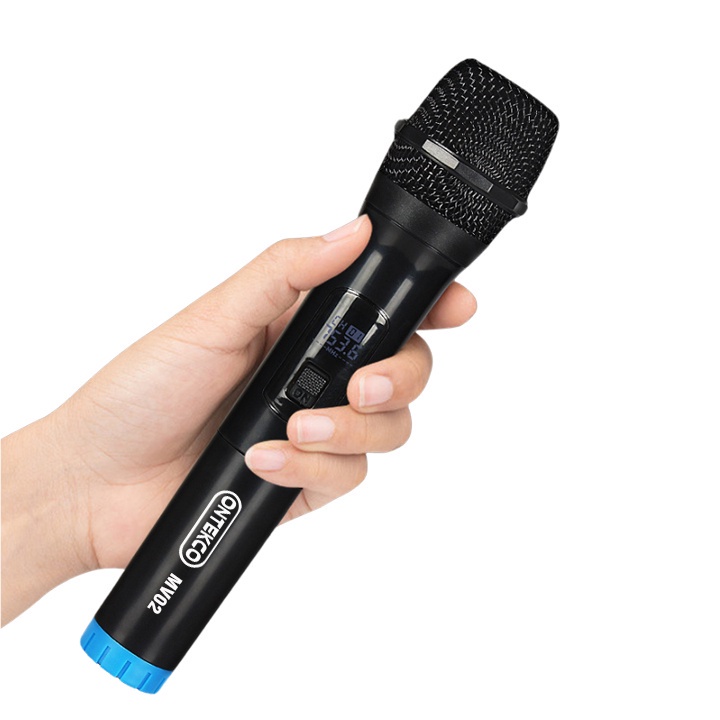 Bộ micro không dây Ontekco Mv02 chạy loa kéo, âm ly, dàn loa hát karaoke chuyên nghiệp