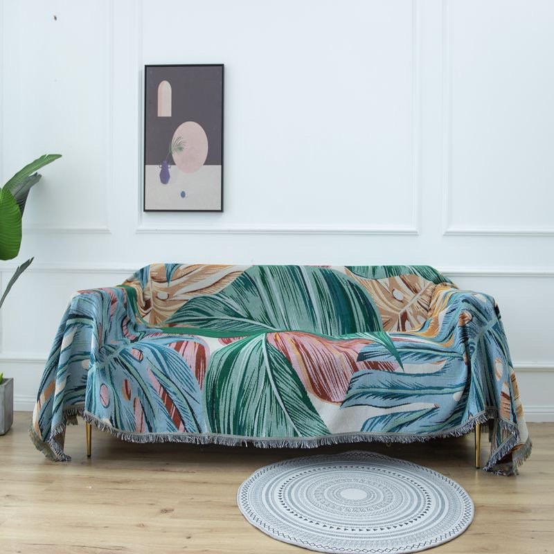 Thảm trang trí, tấm phủ sofa, họa tiết Tropical