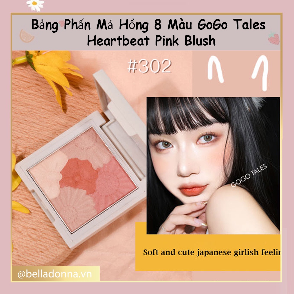 Bảng Phấn Má Hồng GoGo Tales  Heartbeat Pink Blush