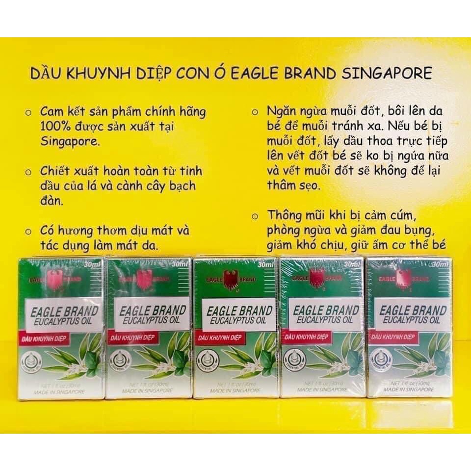 Dầu Khuynh Diệp ⚡ CAO CẤP ⚡ Dầu Khuynh Diệp Eagle Brand BST's Eucalyptus Oil 30ml Của Mỹ giúp thư giãn, thông thoáng mũi