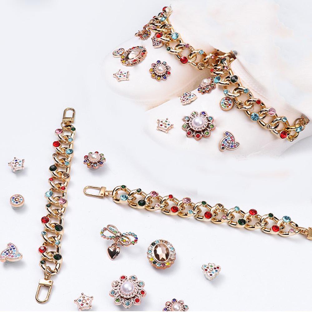 Phụ Kiện Kẹp Giày Dép Hình Bướm Lấp Lánh Charms