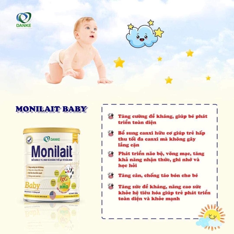 Sữa Monilait Baby 380g &amp; 850g