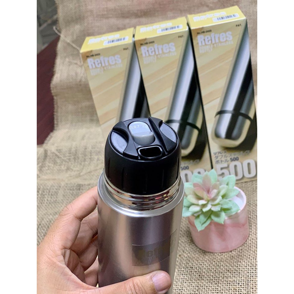 Bình nước giữ nhiệt refresh dung tích 500ml Nhật Bản