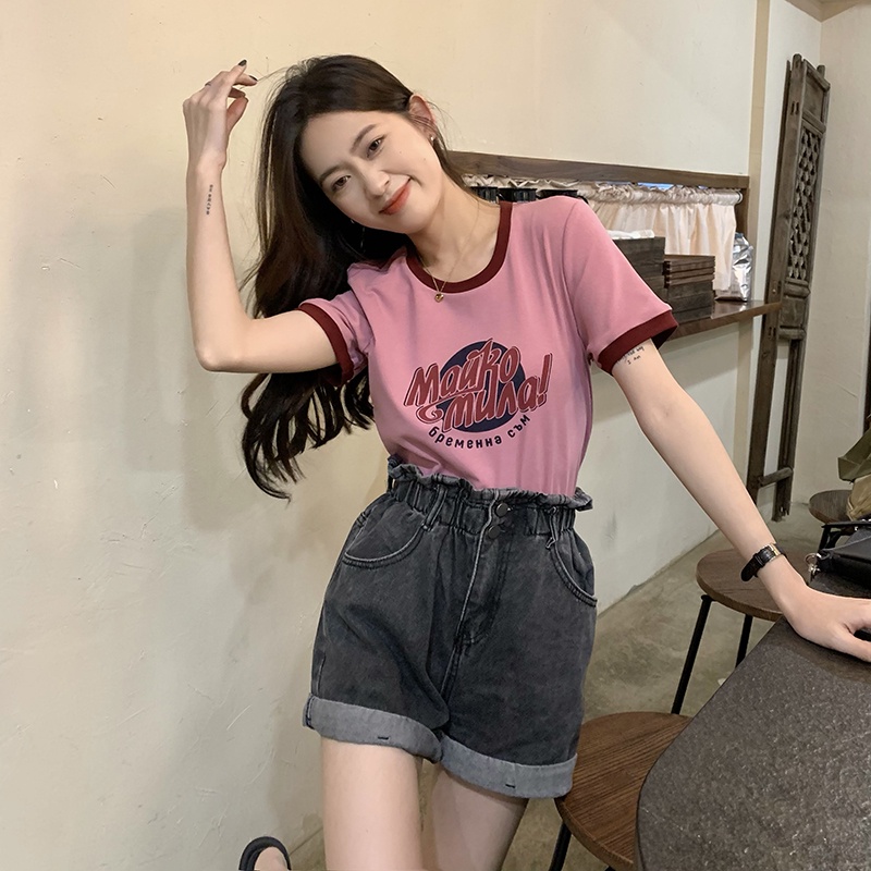 Áo Thun Nữ Tay Ngắn In Họa Tiết 51447