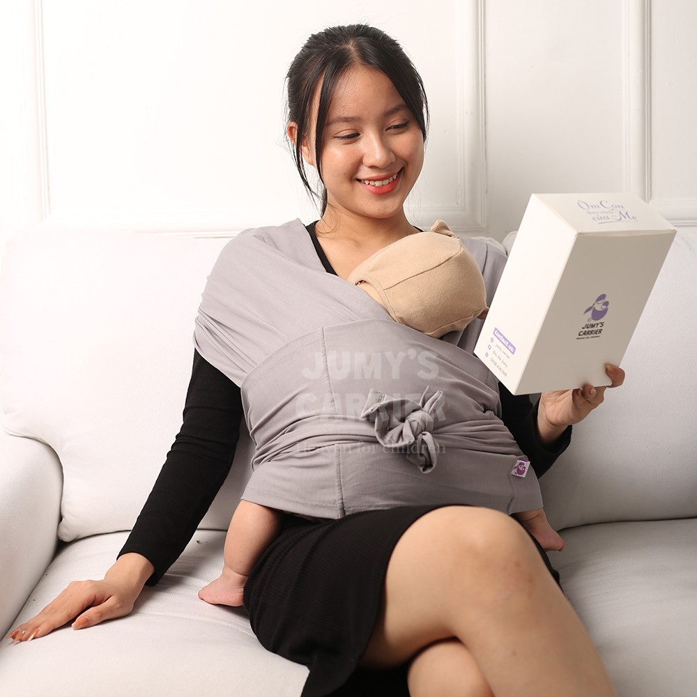 (RẺ VÔ ĐỊCH) Địu vải Jumy, địu cho bé với chất cotton hè mềm mịn thoáng mát, gọn nhẹ, dễ giặt mau khô