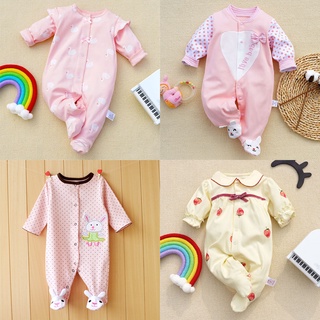 Bodysuit cho bé gái , bộ body dài tay sơ sinh liền tất họa tiết đáng yêu - ảnh sản phẩm 8