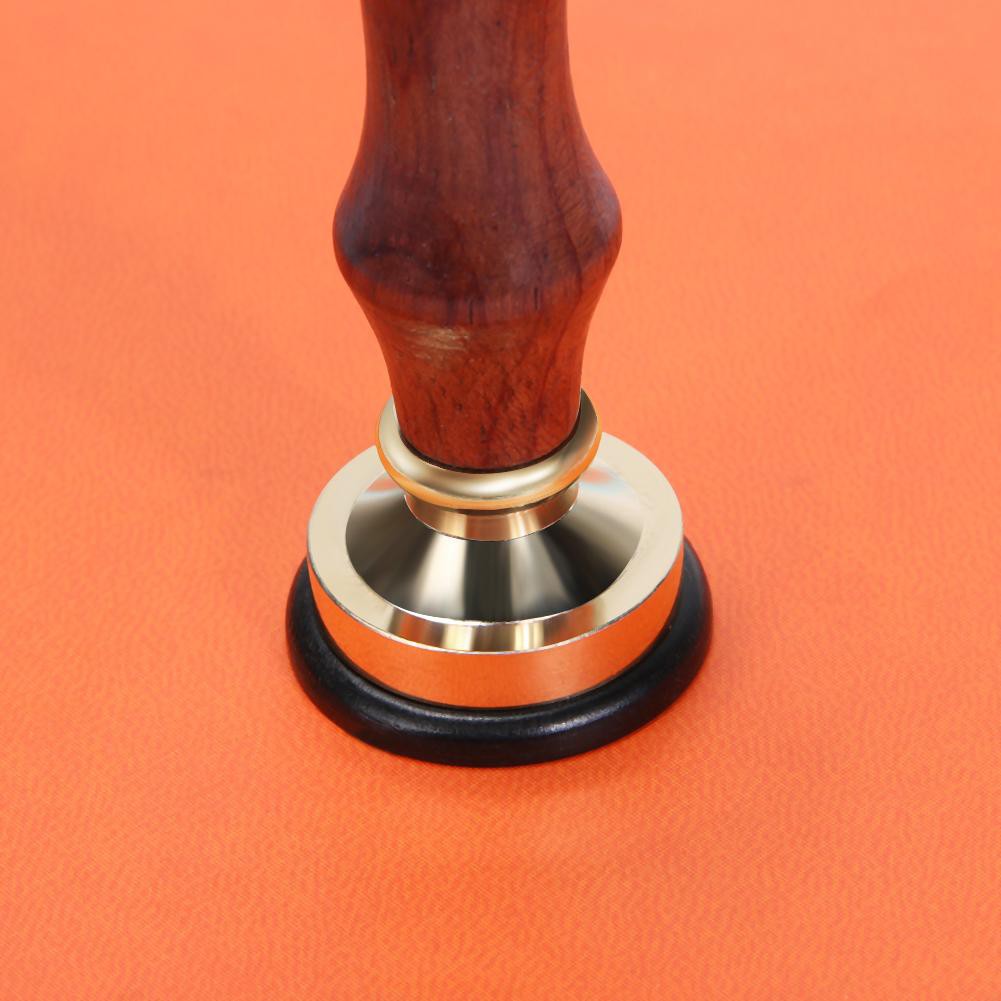 Con Dấu Cán Gỗ Họa Tiết Hoa Phong Cách Retro