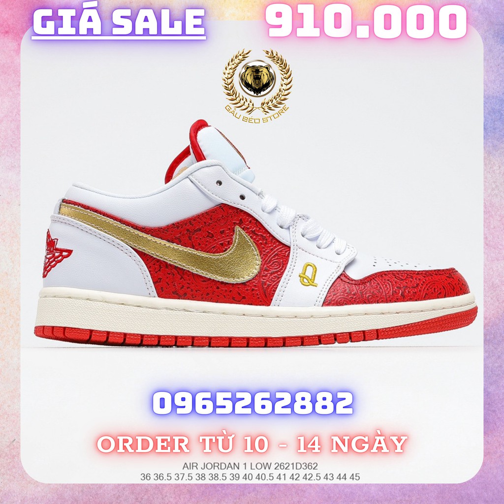 Order 1-2 Tuần + Freeship Giày Outlet Store Sneaker _Nike Air Jordan 1 Low  MSP: 2621D3621 gaubeostore.shop
