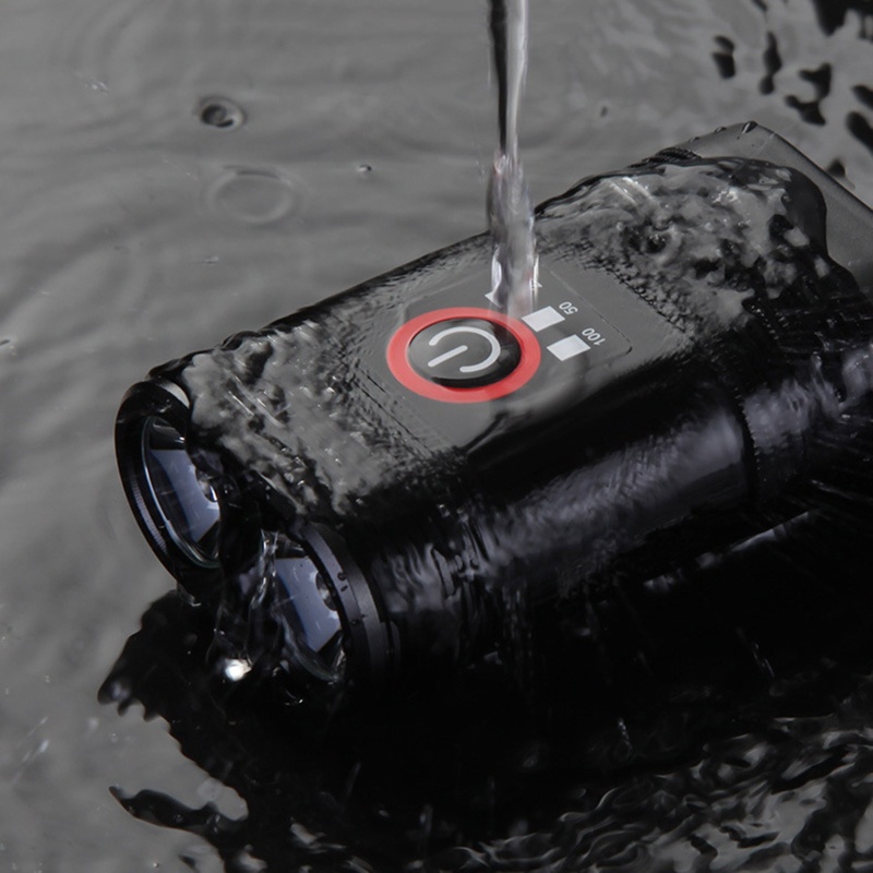 Bộ Đèn Pha Trước Siêu Sáng Sạc USB Cho Xe Đạp