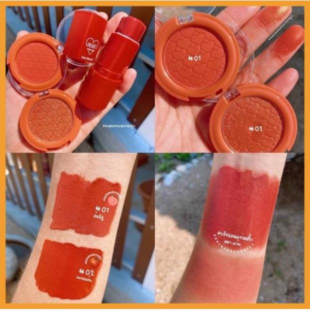 Full Bộ Trang Điểm ✅ FREESHIP✅ set trang điểm full Kiss Beauty Đỏ 5 Sản Phẩm Touch Your Heart | BigBuy360 - bigbuy360.vn