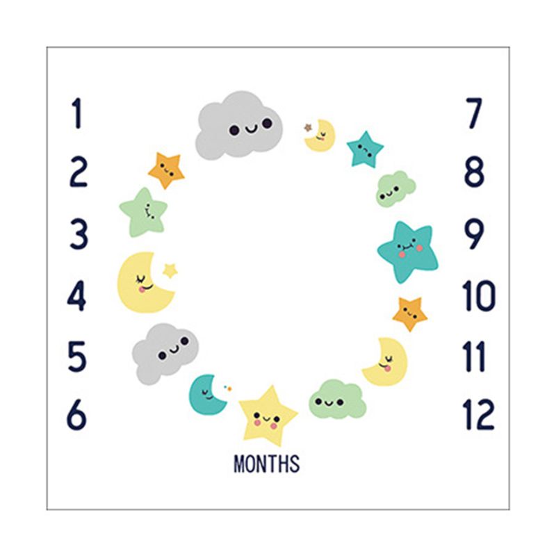 Chăn Vải Làm Phông Nền Chụp Ảnh Thời Trang Đánh Dấu Cột Mốc Tháng Cho Bé Sơ Sinh