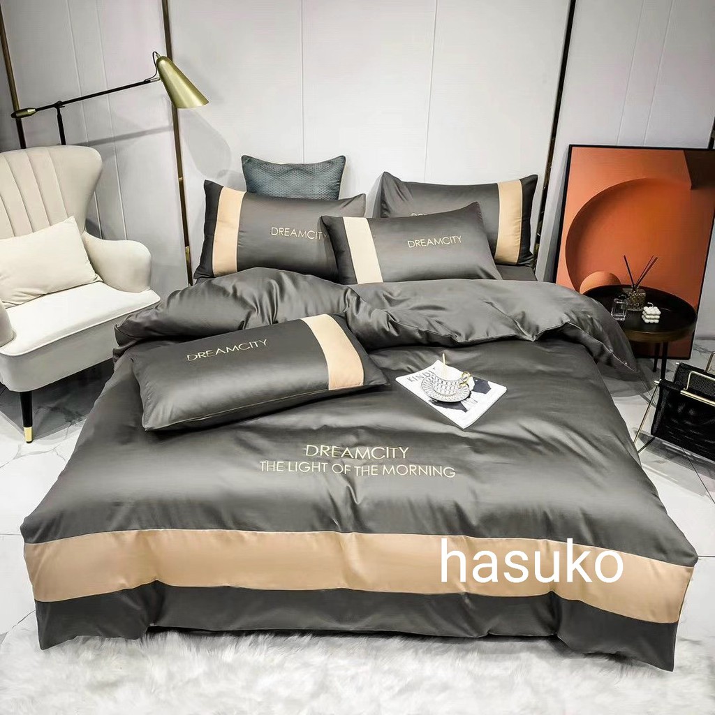 Bộ vỏ chăn ga gối lụa tencel thương hiệu Deamcity đủ mọi kích thước 1m2 .1m6 .1m8 .2m2