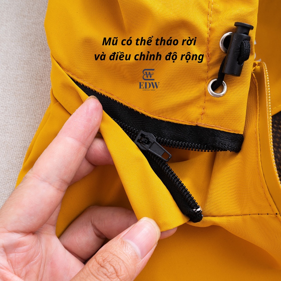 Áo khoác gió nam nữ 2 lớp cao cấp chống nước, cản gió, ngăn tia UV - AKG