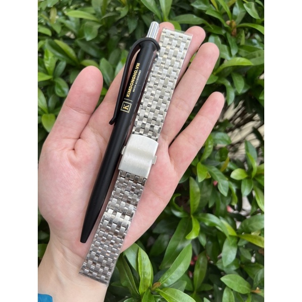 Dây Đeo Đồng Hồ Bằng Thép Không Gỉ Màu Trắng size 20 20mm - mã 003