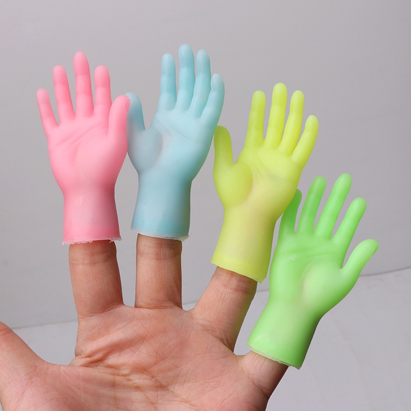 Đồ Chơi Con Rối Ngón Tay Hình Bàn Tay Mini Bằng Silicone