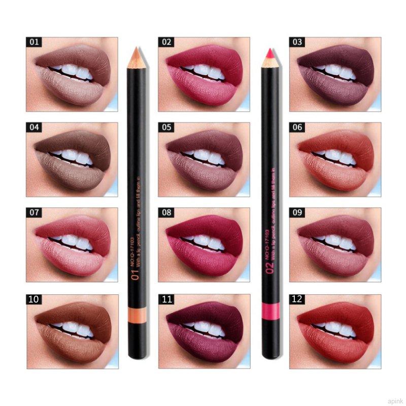 (Hàng Mới Về) Set 12 Chì Kẻ Viền Môi Lâu Trôi Không Thấm Nước Bioaqua | BigBuy360 - bigbuy360.vn