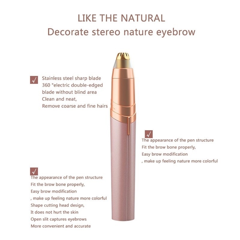 Máy Tỉa Lông Mày Không Đau Sạc USB Tiện Dụng Cho Nam Và Nữ