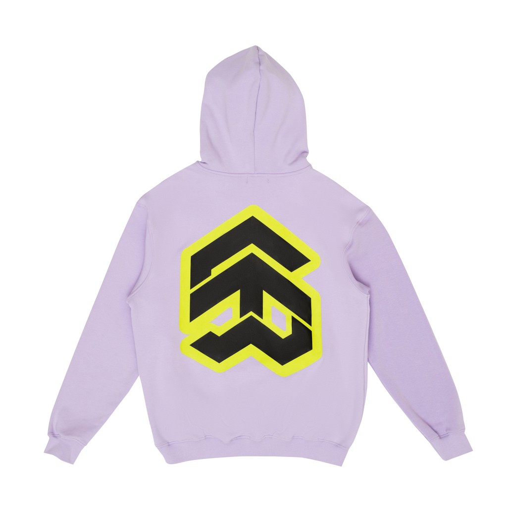 5THEWAY® /stroke/ BIG LOGO SQUARE HOODIE™ in PASTEL LILAC aka Áo Hoodie Tím Tay Dài