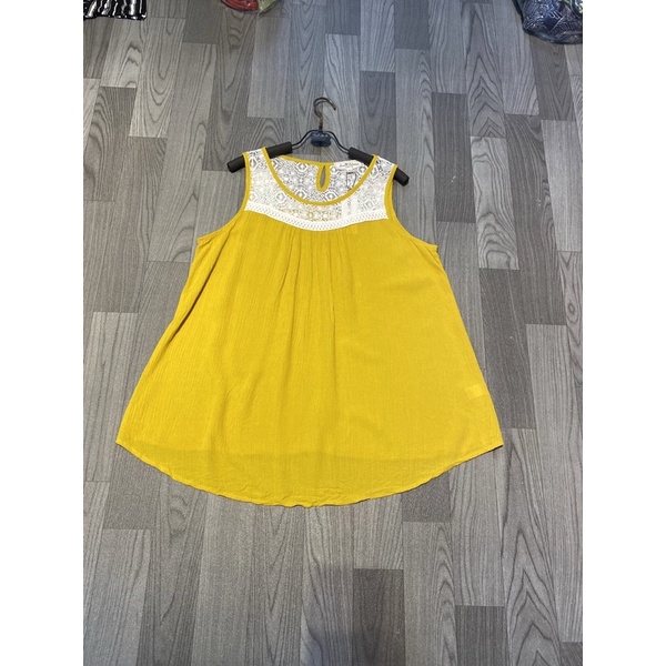 BIGSIZE Áo ba lỗ đũi pha ren nữ