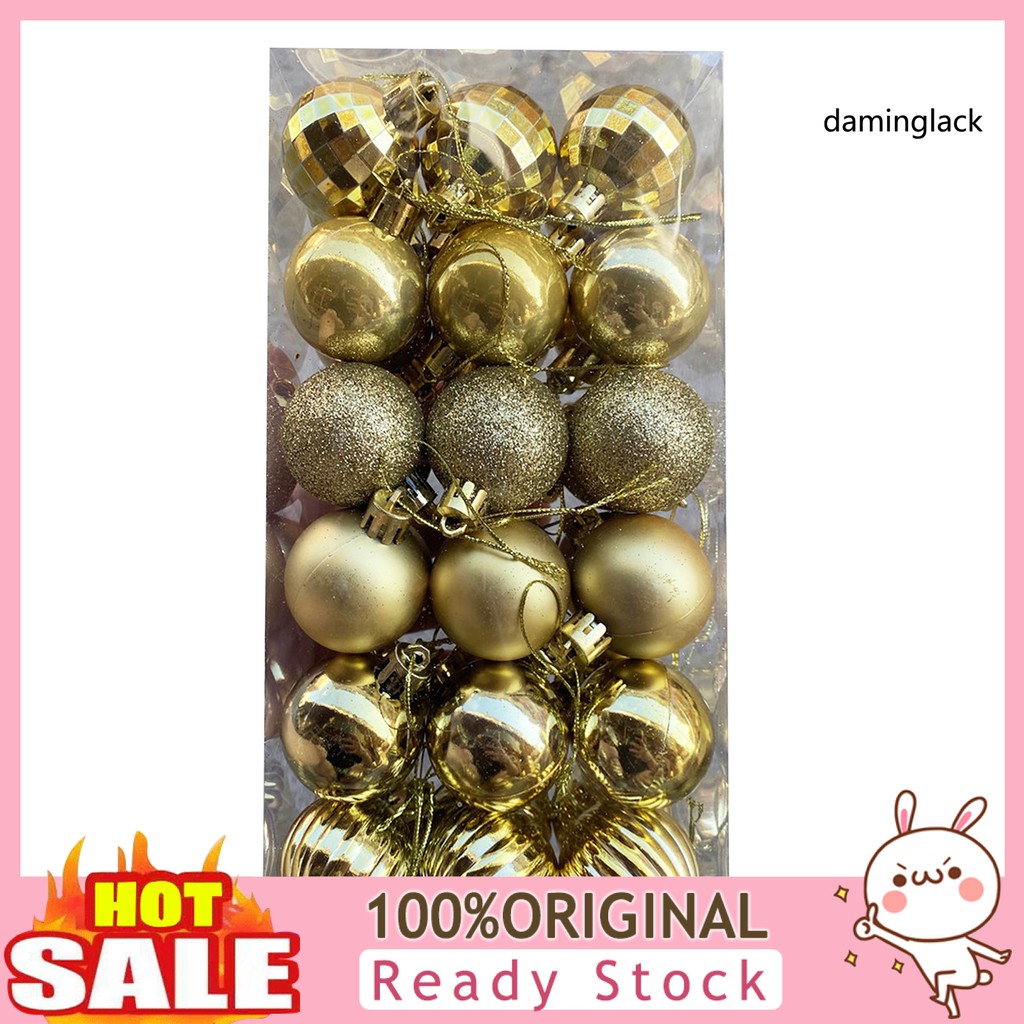 Set 36 Trái Châu Nhiều Màu Sắc Dùng Để Trang Trí Cây Thông Noel Tiện Dụng