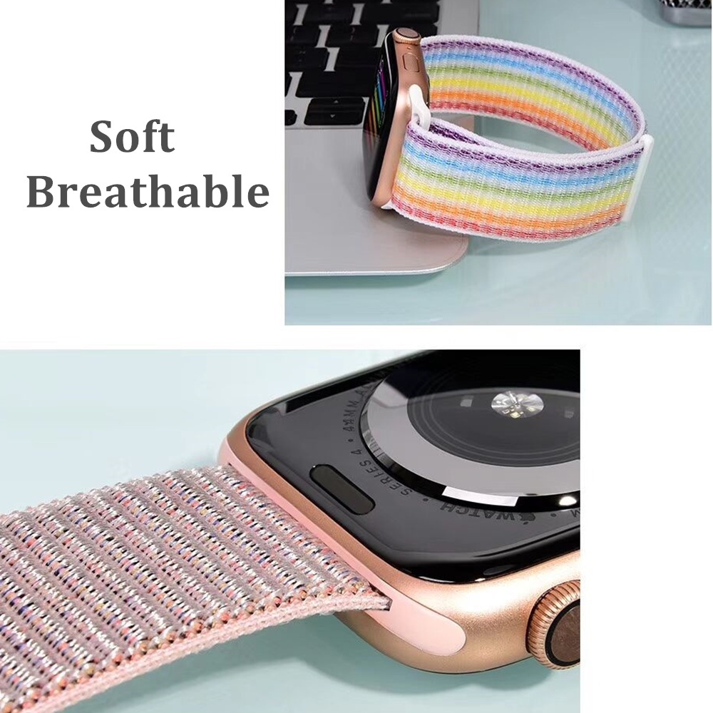 Dây đeo đồng hồ thông minh Apple Watch thay thế bằng vải nylon trẻ trung