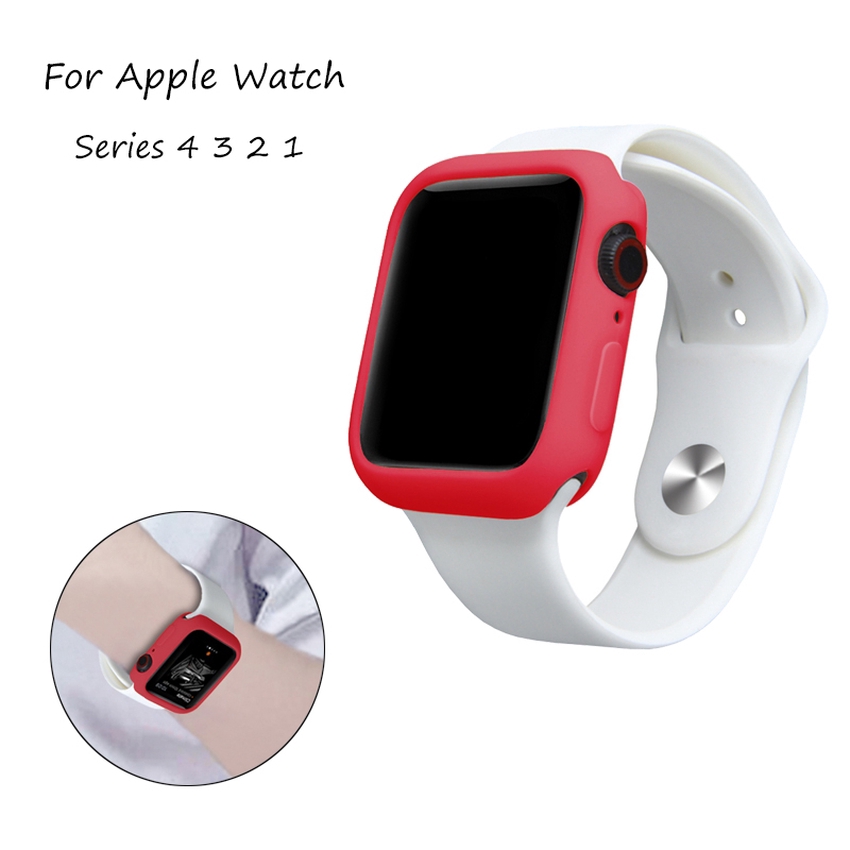 Ốp silicon cho đồng hồ thông minh Apple Series 7 6 SE 5 4 3 2 1 Original Case for iWatch 41mm 45mm 38mm 42mm 40mm 44mm