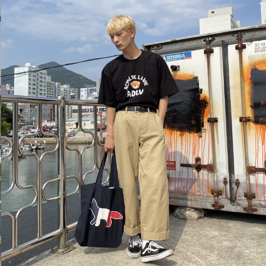 (HÀNG CHÍNH HÃNG) Áo thun ADLV - Acmé de la vie - Baby Face Sleeve T-Shirt Black Teddy LinhLyxAuth
