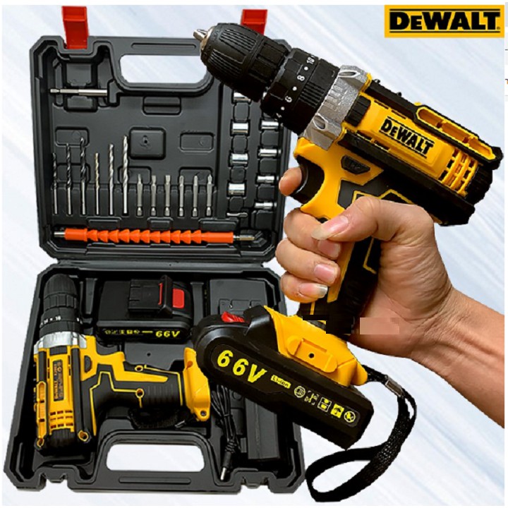 Máy khoan pin, Máy khoan bê tông dùng pin DEWALT 66V TẶNG BỘ MŨI KHOAN