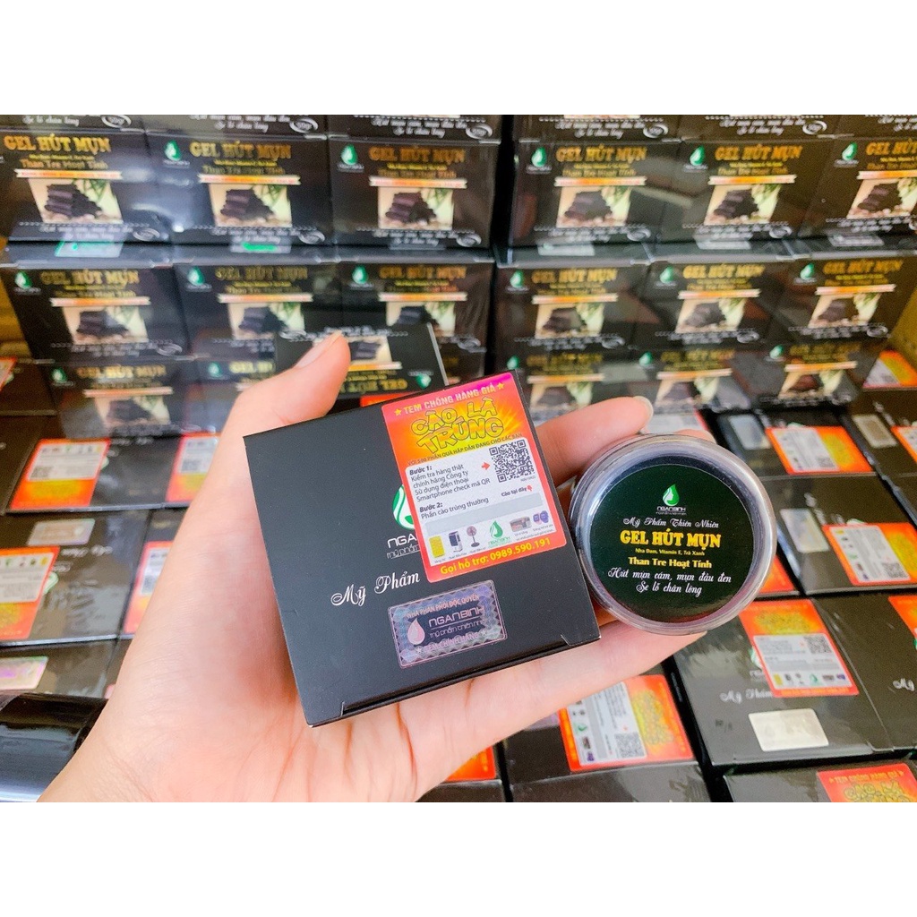 Gel Lột mụn than tre Ngân Bình chính hãng mẫu mới nhất, mặt nạ lột mụn