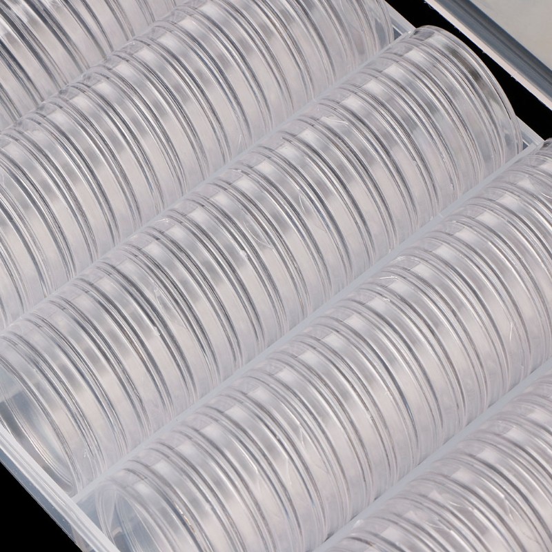 ❤❤ 30mm Coin Holder Capsule Storage Box With Two White Pad Rings For 25mm 27mm