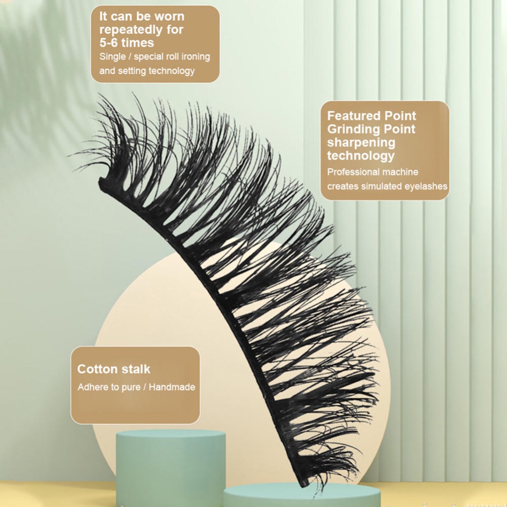 Hàng Có Sẵn Dingsen Lông Mi Giả 10 Cặp Lông Mi 3d Ba Chiều Nhiều Lớp Lông Mi Cong Dày Mô Phỏng Siêu Nhiên Thanh Toán Khi Nhận Hàng