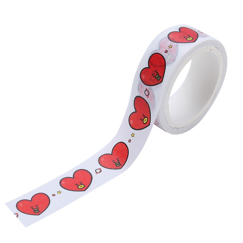 Cuộn băng keo washi 2CM*10M in hình nhóm nhạc BTS TWICE WANNA ONE EXO BLACKPINK SEVENTEEN