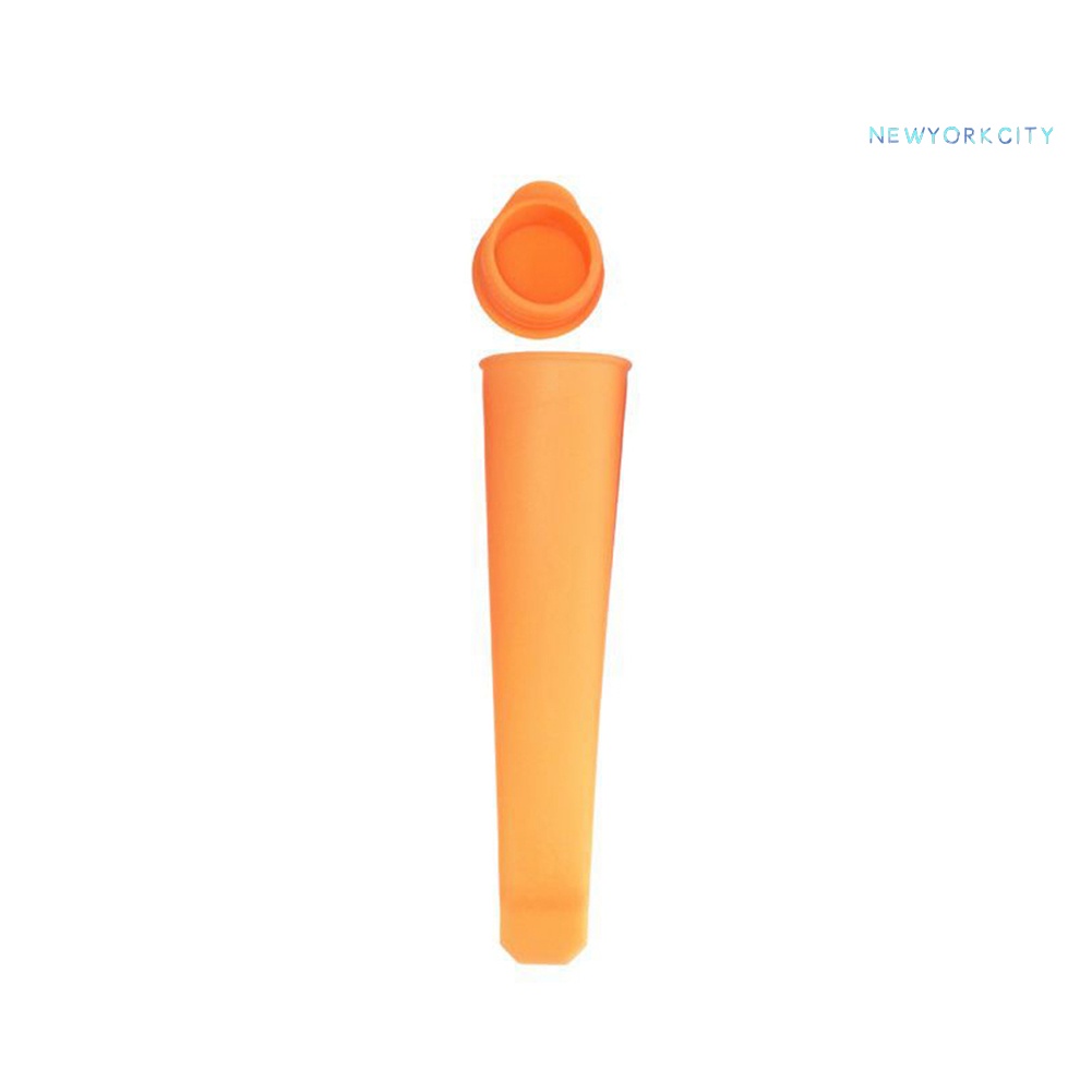 Khuôn Làm Kem Que Bằng Silicon DIY Có Nắp Đậy Tiện Dụng