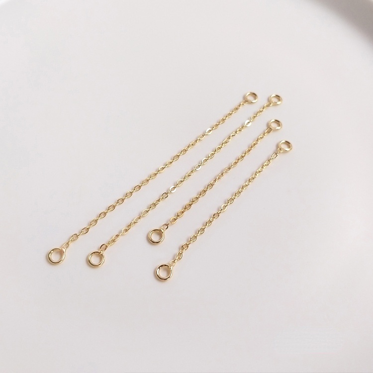 Dây Xích 14K Màu Vàng Kim Hai Vòng Nối Dài Trang Sức Làm Đồ Trang Sức DIY