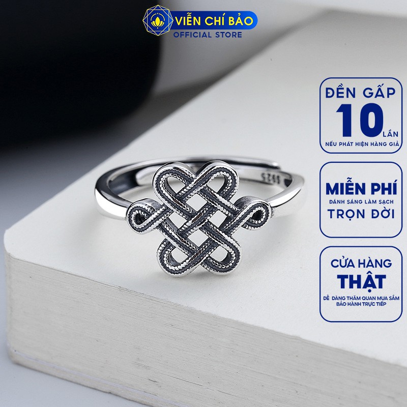 Nhẫn bạc nữ Cát Tường Kết chất liệu bạc Thái 925 phụ kiện thời trang trang sức nữ Viễn Chí Bảo N000383