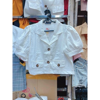 [TẶNG GƯƠNG] ÁO KIỂU CỔ VEST