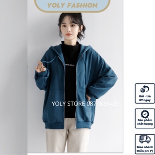 Áo Khoác Thể Thao 1 sọc logo ngực, Áo khoác hoodie nỉ bông form thụng