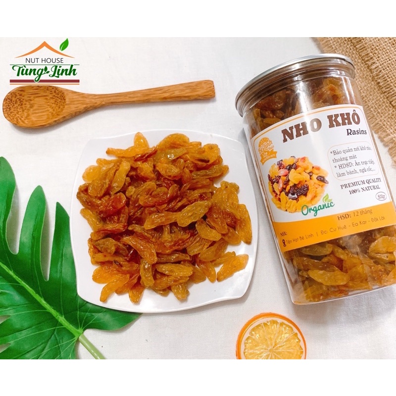 500GRAM NHO VÀNG ẤN ĐỘ SẤY - TÙNG LINH NUT HOUSE