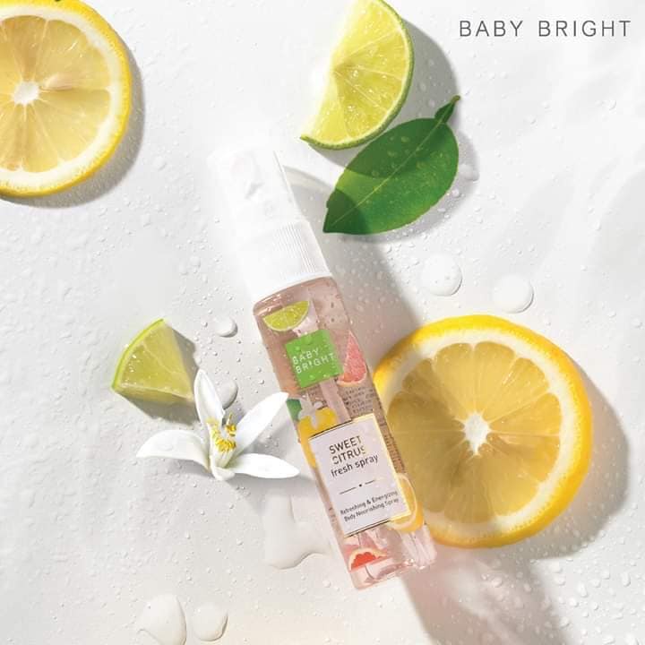 [Thailand] Xịt Thơm Toàn Thân Baby Bright Body Mist So Cute Hương Họ Cam Quýt 20ml