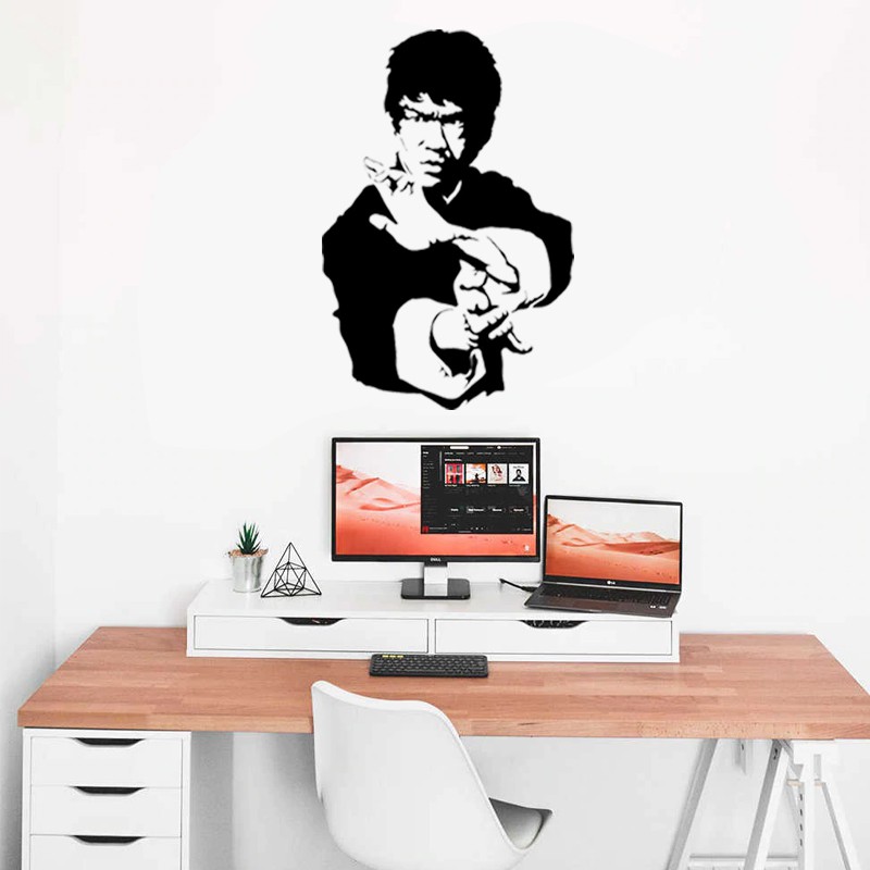 Hình Dán Tường  Lý Tiểu Long | Decal Dán Tường Trang Trí Quán Cafe, Dán Phòng Ngủ, Phòng Khách