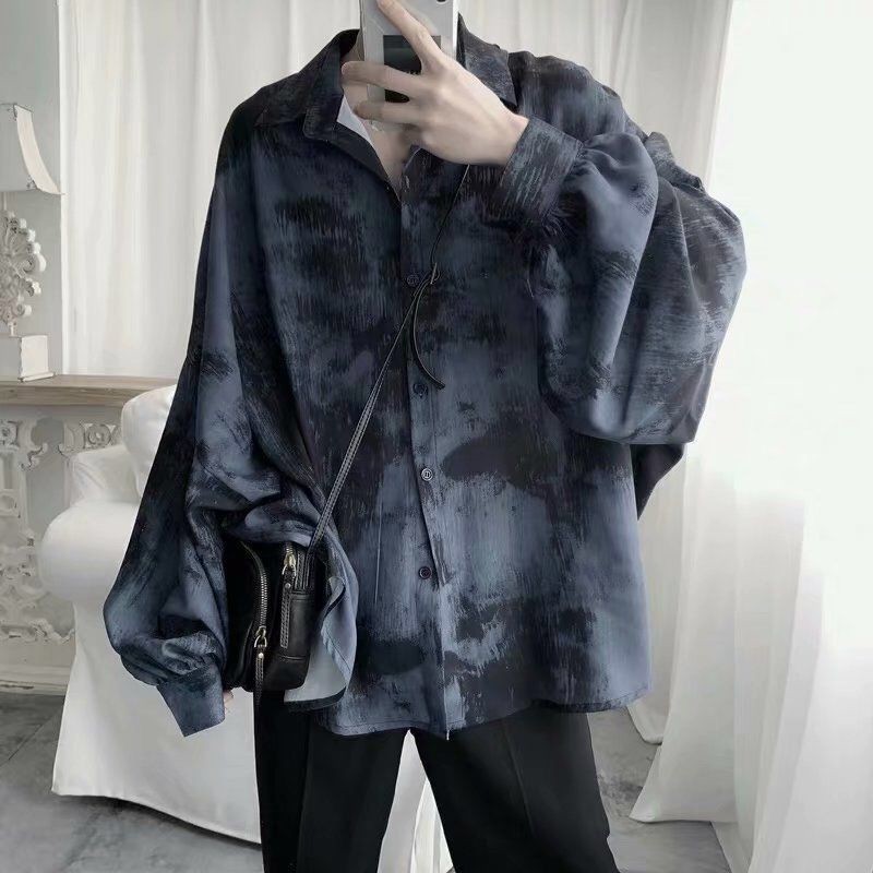 Áo sơ mi tay dài dáng rộng thời trang phong cách Hàn Quốc