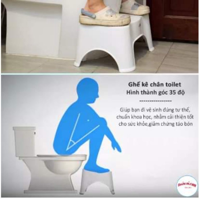 GHẾ KÊ  CHÂN TOILET SONG LONG